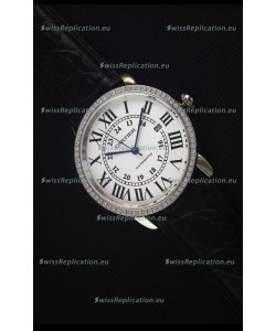 Cartier "Ronde De Cartier" Stainless Steel Case watch with Lab Created Diamonds Bezel