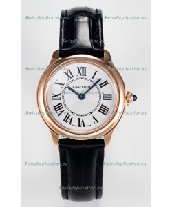 Ronde Louis Cartier Super Clone 29MM Rose Gold Watch in Swiss Quartz Movement