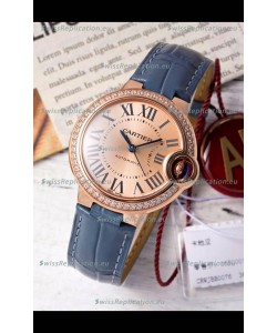 Ballon De Cartier Swiss Automatic Gold Dial Mirror Quality 33MM in Rose Gold Plating