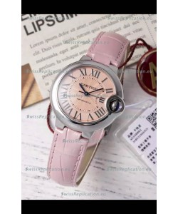 Ballon De Cartier Swiss Automatic Beige Dial Mirror Quality 33MM in Stainless Steel