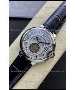 Ballon De Cartier Swiss Tourbillon 1:1 Mirror Replica Watch in Leather Strap