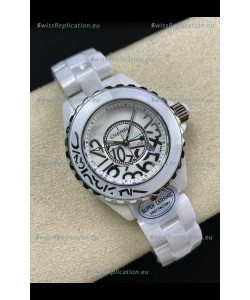Chanel J12 Ladies White Ceramic Casing White Dial Watch 1:1 Mirror Replica Watch