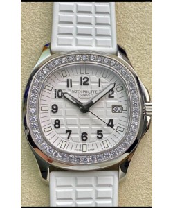 Patek Philippe Aquanaut LUCE 5072A-001 Quartz Swiss Replica Watch in White Dial 35MM