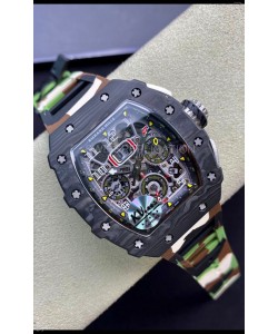 Richard Mille RM011 Felipe Massa 1:1 Mirror Quality One Piece Black Forged Carbon Case Watch