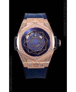 Hublot Big Bang One Click Sang Bleu 1:1 Mirror Replica in Rose Gold Casing 45MM - Blue Dial