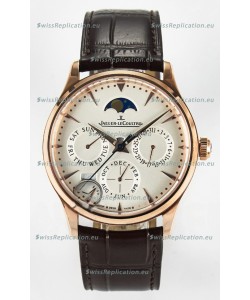 Jaeger LeCoultre Super Clone Master Ultra-Thin Perpetual Calendar White Dial Watch