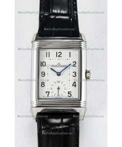 Jaeger-LeCoultre Reverso Super Clone DuoFace Black/White Steel Replica Watch 