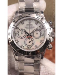 Rolex Cosmograph Daytona 116509 Pearl Dial Cal.4130 Movement - 904L Steel Watch