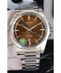 Longines Conquest Automatic Brown Dial Automatic Watch in Steel Casing