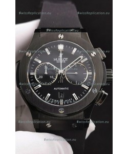 Hublot Classic Fusion Chronograph Ceramic Casing/Bezel Black Dial 1:1 Mirror Replica Watch 