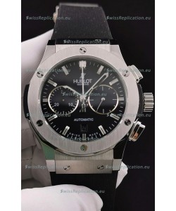 Hublot Classic Fusion Chronograph Stainless Steel Casing Black Dial 1:1 Mirror Replica Watch 