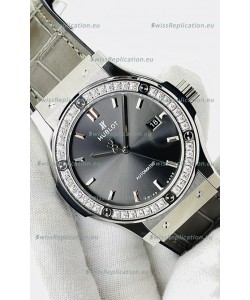 Hublot Classic Fusion Stainless Steel Grey Dial Swiss Replica Watch 1:1 Mirror Quality 
