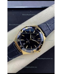 Omega Co-Axial Constellation 41MM 904L Rose Gold Steel Black Dial 1:1 Mirror Replica Watch