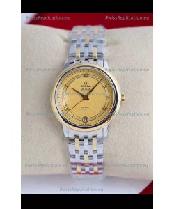 Omega De Ville Edition Swiss Automatic Watch in Two Tone Rose Yellow Gold - Gold Dial