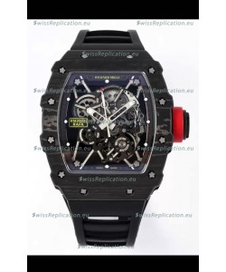 Richard Mille RM35-01 Rafael Nadal Carbon Fiber Casing with Genuine Tourbillon Super Clone Watch 