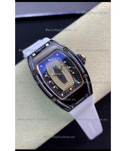 Richard Mille RM-07-01 Diamonds Dial Black Ceramic Ladies 1:1 Swiss Replica Watch 