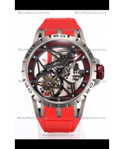 Roger Dubuis Excalibur Spider Flying Tourbillon Skeleton Titanium Casing 45MM 1:1 Mirror Swiss Watch