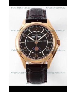 Vacheron Constantin Fiftysix Edition Rose Gold Watch 904L Steel 1:1 Mriror Replica Black Dial 
