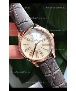 Omega De Ville Tresor Edition Swiss Quartz Watch 36MM Rose Gold Casing White Dial