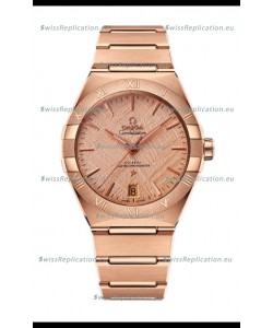 Omega Co-Axial Constellation Rose Gold Meteorite Dial 1:1 Mirror Replica 41MM