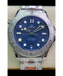 Omega Seamaster 300M Co-Axial Master Chronometer Blue Dial Titanium Bezel - 1:1 Mirror Replica