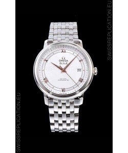 Omega De Ville Prestige Co-Axial 36.8MM White Dial 1:1 Swiss Mirror Replica Watch 