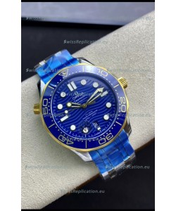 Omega Seamaster 300M Co-Axial Master Chronometer Blue Dial Two Tone Casing 1:1 Mirror Replica