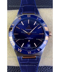 Omega Co-Axial Constellation 41MM 904L Steel - Blue Dial 1:1 Mirror Replica Watch