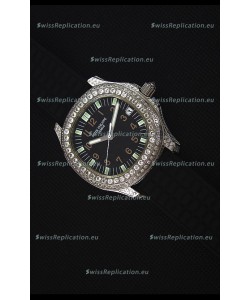 Patek Philippe Aquanaut Swiss Replica Watch with Diamonds Encrusted Casing 