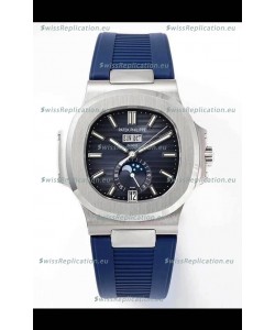 Patek Philippe Nautilus 5726A 1:1 Mirror Swiss Watch Blue Dial Rubber Strap