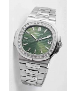 Patek Philippe Nautilus 5711/1A-014 1:1 Mirror Swiss Replica Watch in Green Dial 904L Steel 