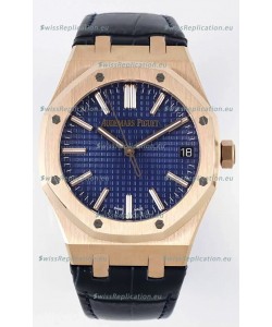 Audemars Piguet Royal Oak 15510 50th Anniversary 41MM Blue Dial Rose Gold 41MM 1:1 Mirror Replica