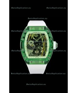 Richard Mille RM26-01 Tourbillon Panda Transparent Sapphires Casing Watch - Super Clone Replica