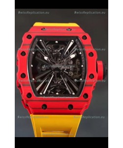 Richard Mille RM12-01 Carbon Fiber Case Genuine Tourbillon Movement 1:1 Mirror Replica Watch