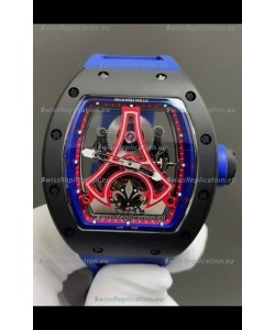 Richard Mille RM52-03 Paris Saint-Germain Tourbillon Black Ceramic Swiss Replica Watch 