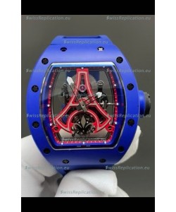 Richard Mille RM52-03 Paris Saint-Germain Tourbillon Blue Ceramic Swiss Replica Watch 