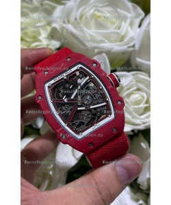 Richard Mille Super Clone RM67-02 Red Carbon TPT 37 Grams Watch Red Strap