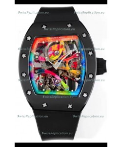 Richard Mille Super Clone RM68-01 Black Ceramic Casing and Strap Tourbillon Swiss Replica