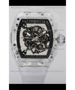 Richard Mille RM055 Transparent Sapphires Casing with Genuine Tourbillon Super Clone Watch