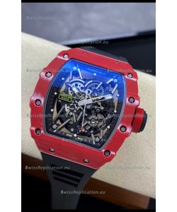 Richard Mille RM35-02 Rafael Nadal Red Carbon Fiber Casing with Genuine Tourbillon Super Clone Watch
