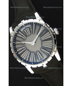 Roger Dubuis Excalibur Steel Case Grey Dial Swiss Replica Watch