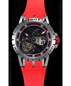 Roger Dubuis Excalibur Spider Flying Tourbillon Skeleton Titanium Casing 1:1 Mirror Swiss Watch