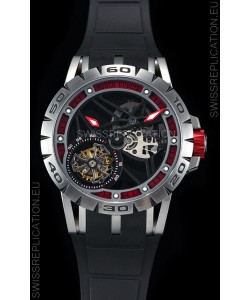 Roger Dubuis Excalibur Spider Flying Tourbillon Skeleton Titanium Casing 1:1 Mirror Swiss Watch