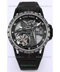 Roger Dubuis Excalibur Spider Pirelli Edition Titanium 1:1 Genuine Tourbillon Replica Watch 