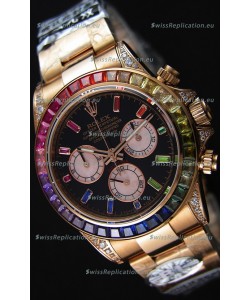 Rolex Cosmograph Daytona 116595RBOW Rose Gold 1:1 Mirror Cal.4130 Movement - Ultimate 904L Steel Watch