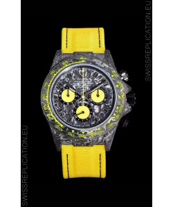 Rolex Daytona DiW Forged Cabon Casing 1:1 Mirror Replica Black Carbon Dial