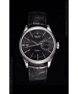 Rolex Cellini Date Ref#50519 Replica 1:1 Mirror 904L Steel Watch Black Dial
