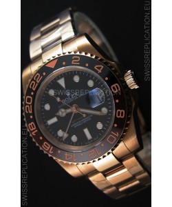 Rolex GMT Masters Japanese Replica Watch in Rose Gold Casing