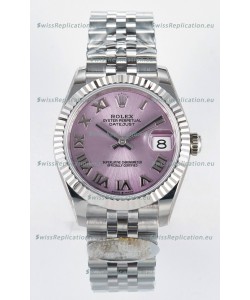 Rolex Super Clone Datejust ETA 2688 Movement 31MM Stainless Steel Pink Roman Dial Watch 