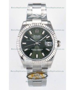 Rolex Super Clone Datejust ETA 2688 Movement 31MM Stainless Steel Case Green Dial Watch